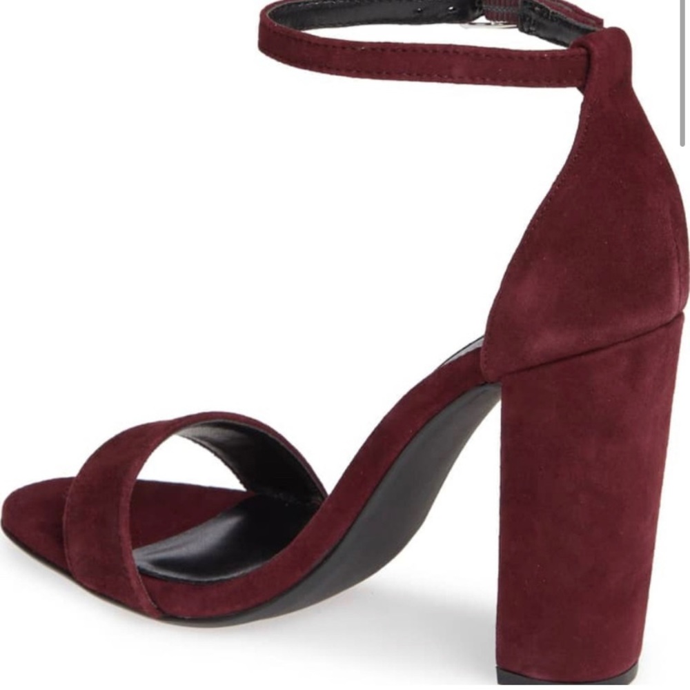 Steve Madden wine chunky heels - Picture 2 of 6